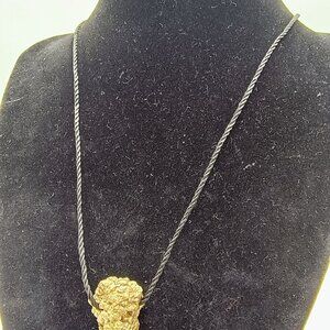 Handmade Natural Pyrite Pendant Necklace Spiritual Amulet